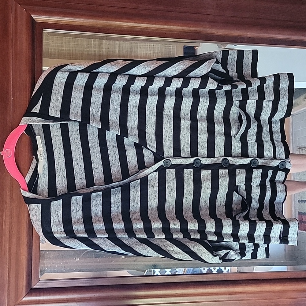 Like New black and grey striped cardigan,  XS, brand Gibsou